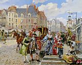 Paris Street in the time of Louis XIV by Henri Victor Lesur